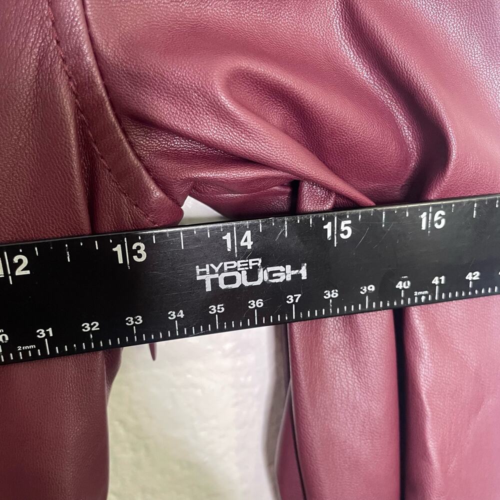 Jonathan Simkhai Burgundy Leather Midi Dress - Picture 7 of 16
